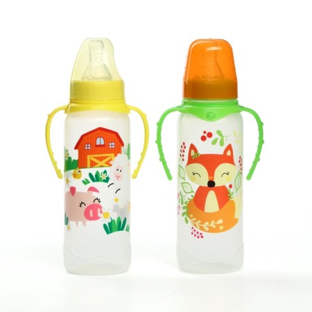 A set of bottles for feeding "Beasts" 250 ml, straight