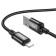 Hoco X89, Lightning cable - USB, 2.4 A, 1 m, woven wire, black