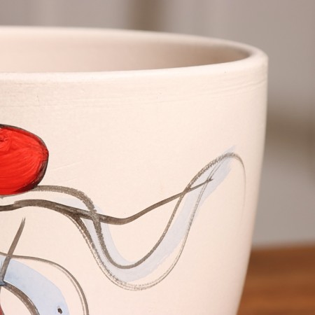 Flower pot "Girl in red" 1.4 liters-2