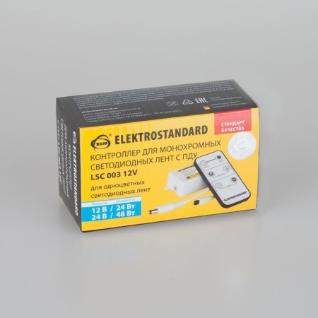 Controller for monochrome LED tapes, with PDU (IR) IP20 Elektrostandard, white color-1