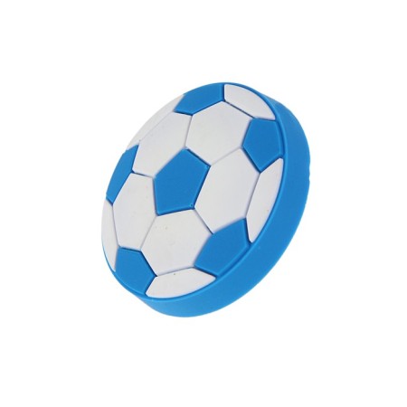 Handle Baby button KID 014, "soccer ball", rubber, white/blue