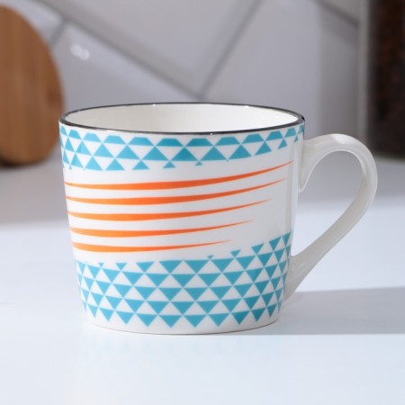 Ceramic mug “always the first”, 350 ml, white color-2