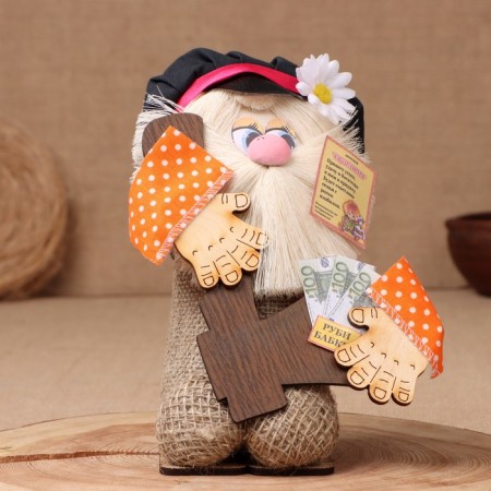 Orak-Domova "Kuzya in the cap, with an ax", 30x20x15 cm, mix
