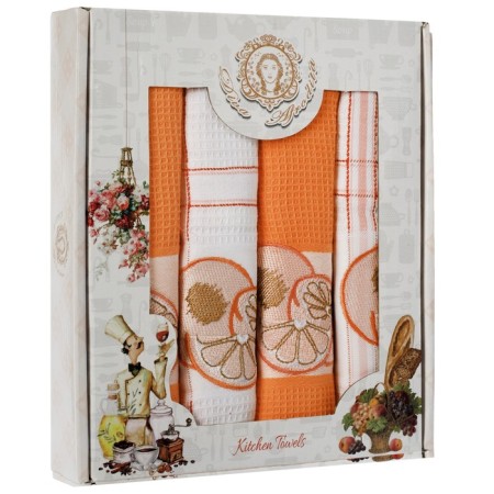 A set of wuffed napkins Diva Afrodita "Grapefruit", size 45x65 cm, 4 pcs-1