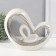 Souvenir Ceramics "heart in heart" silver-white 18x21x6 cm