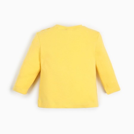 Long sleeve T-shirt Trick I Flower, height 62-68 cm, yellow color-3