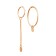 Earrings "minimal" asymmetry mini, gilding