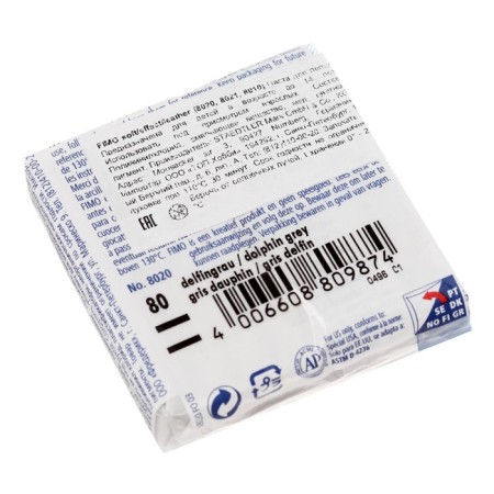 Plastic - polymer clay, 57 g, Soft, gray dolphin-1