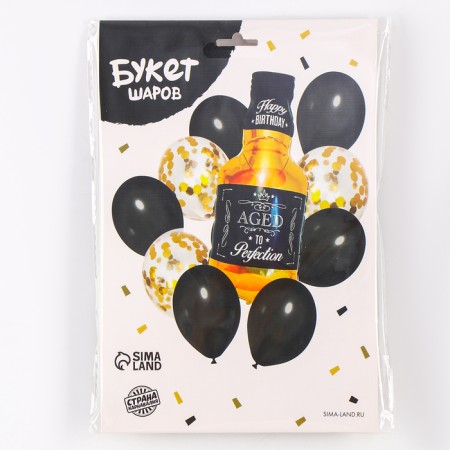 A set of balloons "Birthday of a real man", latex, foil-6