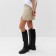 Women's skirt with a cut Mist p. 42, beige/white