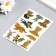 Tattoo on the body color with gold "animals" mix 15x10.5 cm