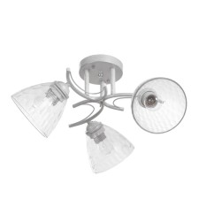 Riana chandelier 3x40W E27 white, silver 50x50x23cm