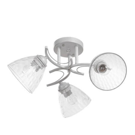Riana chandelier 3x40W E27 white, silver 50x50x23cm