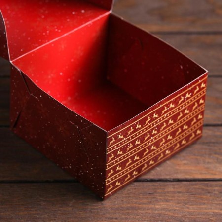 The box is folding, double -sided, "golden hoof", 16 x 16 x 10 cm-2