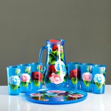 Set for juice with a tray 