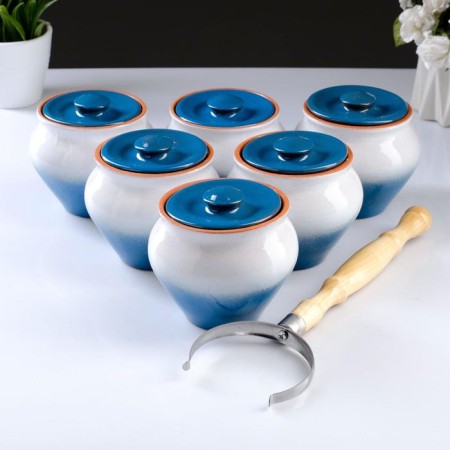 Set "Vyatka Ceramics No. 6" 0.5x6 + Grasp, mix-10