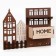 The keybox is wall -mounted with a shelf and a “Home” pocket, a classic, 23 x 17.5 cm.