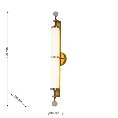 Plunger wall lamp 100 mm, 105 mm, LED 28W-2