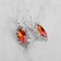 Earrings with Ellipse rhinestones, Mix color