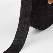 Non -woven ribbon, threaded, reinforced, 30 mm, 50 m, black color