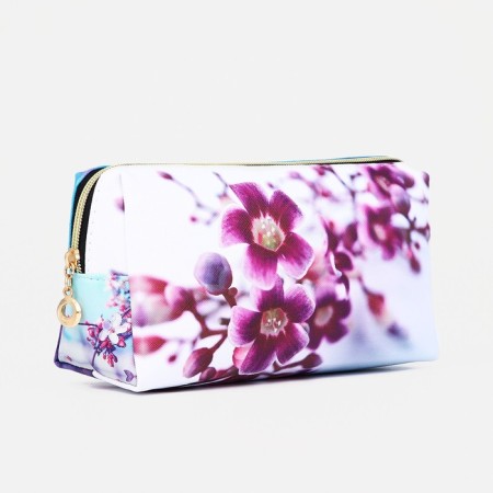 Lightning cosmetic bag, white/purple color