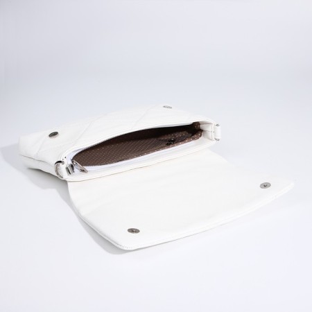 Women's bag Textura, messenger, small size, white color-6