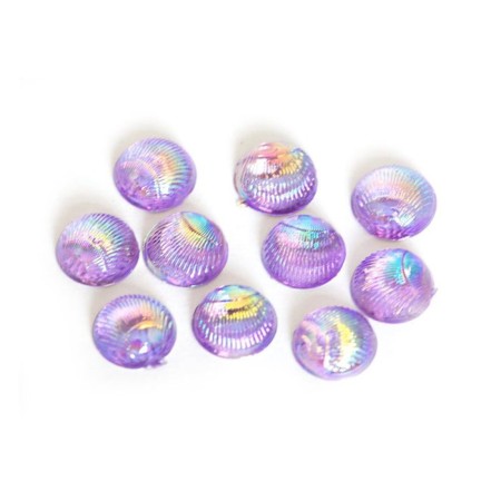 Plastic design TNL, round, lilac, 10 pcs