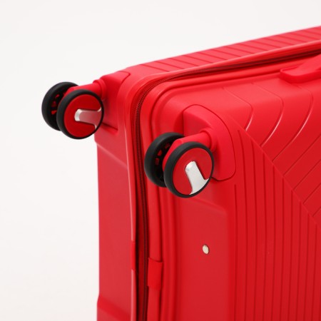 Middle suitcase 24 ", lightning department, code castle, 4 wheels, red color-6