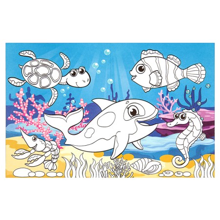 Coloring long "Underwater World"-2