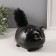 Piggy bank Ceramics "Black kitten with a fluffy tail" 11x9x15 cm