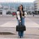 Road bag with lightning, external pocket, suitcase holder, long belt, black color