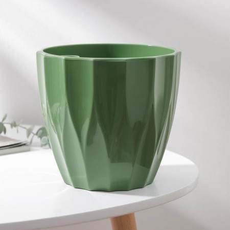 Kashpo for flowers with an insert "flute", 3 l, color malachite-5