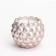 Candle "Shar" in the candlestick with convex spherical faces of gypsum, 8x7 cm, champagne