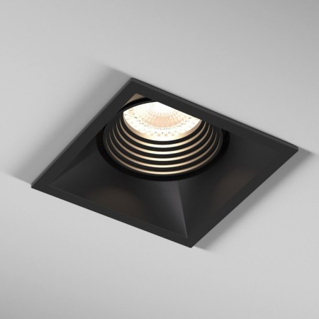 Builtrous lamp Elektrostandard, Punto, 90x90x43 mm, GU10, black color-1