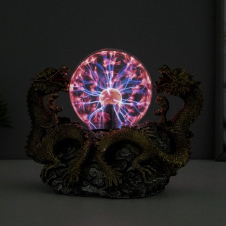 Plasma ball "Dragons" gold 23x12x18 cm Risalux-2
