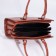 Women's bag El Masta with a zipper, external pocket, long belt, redhead color