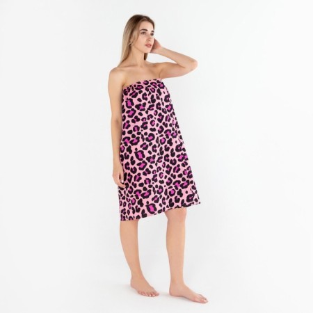 A towel for the Leopard bath is female pareo, 80x150 ± 4 cm, hl., Waf. canvas, 160 g/m2-4