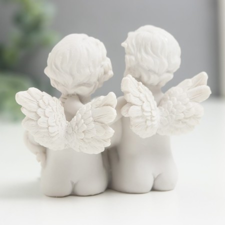 Souvenir Polystone "Angels with Crystal Heart" 6.5x7.5x5 cm mix-1