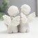 Souvenir Polystone "Angels with Crystal Heart" 6.5x7.5x5 cm mix