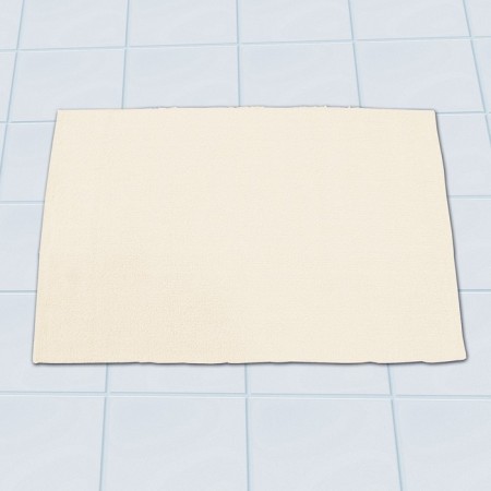 Solid bathroom mat, beige/brown 55x85 cm-1