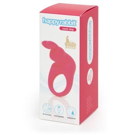 Erective ring with vibration Happy Rabbit, Pink-3