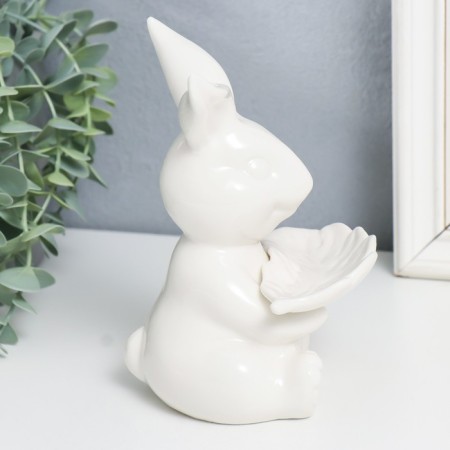 Souvenir Ceramics stand "Bunny with white sheet" White 11x11.5x15cm-2