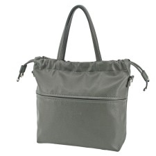 Women's bag B2798-05110, gray, artificial leather, 32x12x33 cm