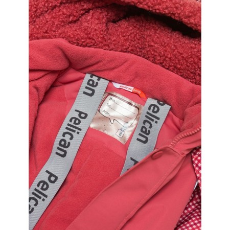 Combiason for girls, height 98 cm, red color-8