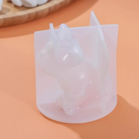 Mold Dolyana "Bulldog", silicone, 8 × 6 × 7 cm, white color-1