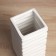 VAZ Coramics Table "Thiago" stripes, 19x9 cm, white