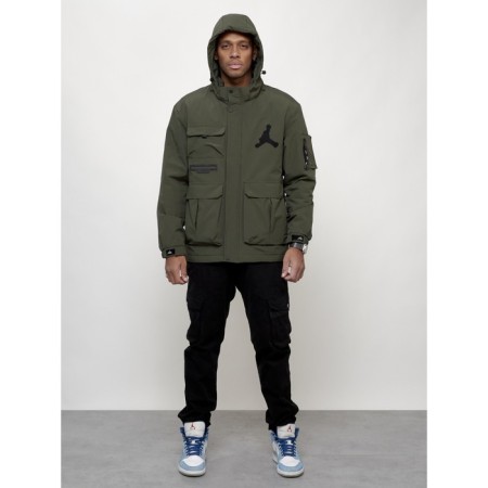 Sports male jacket, size 48, khaki color-9
