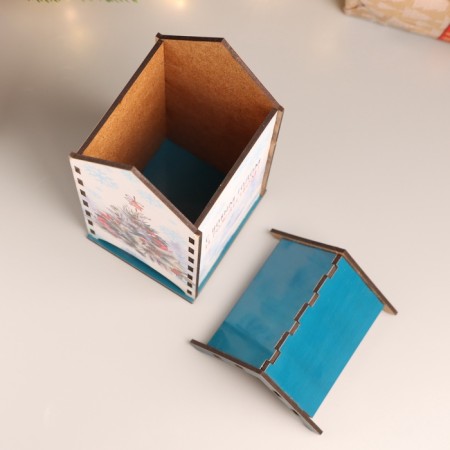 New Year's tea house "Let everything be all" 20x10.5x9.5 cm-4