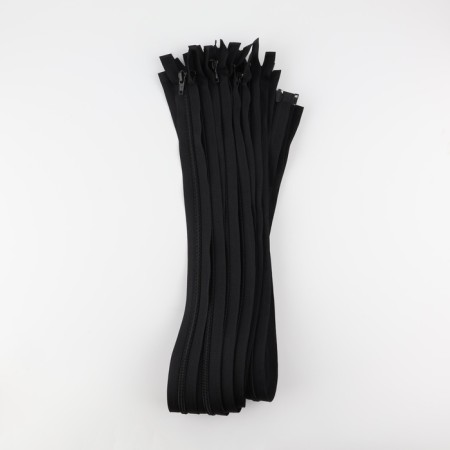 Lightning "Spiral", No. 7, connective, 2 runners, automatic locks, 80 cm, black color-2