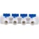 Kalde collector, polypropylene, air vent, shut -off crane, 4 outputs, blue handles